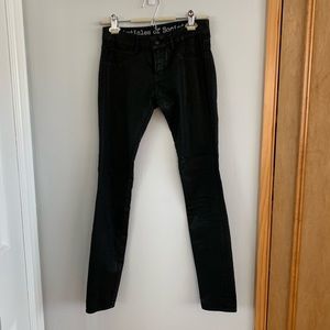 Articles of Society Black Leather Denim